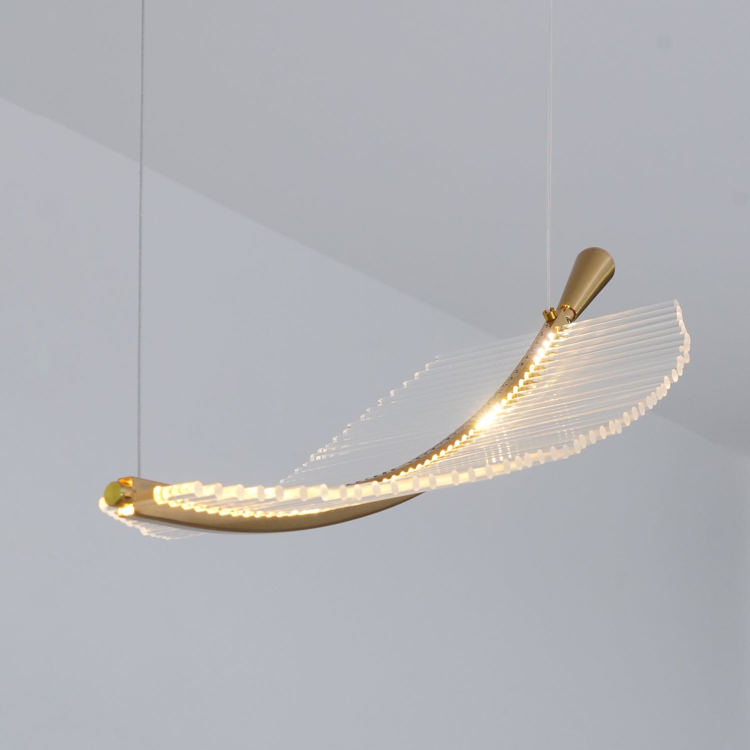 Modern Leaf LED Chandelier - Energy Efficient Crystal Ceiling Light Fixture for Dining Room, Living Room, Bedroom Decor