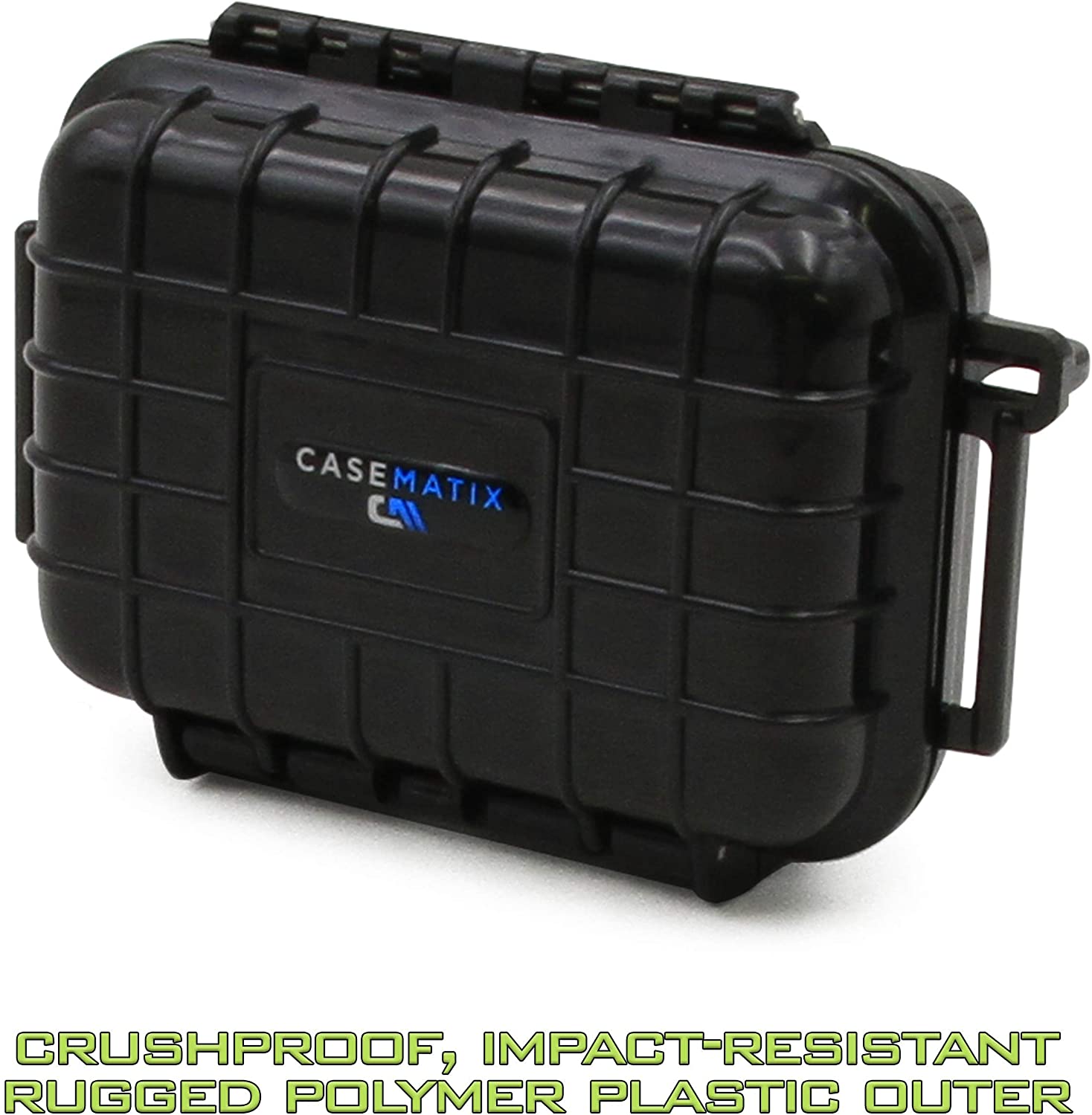 CASEMATIX Crushproof & Waterproof Hard Shell Travel Case for ZOLEO Satellite Communicator - Shockproof Protective Storage with Charging Cable & Carabiner - Perfect for Hiking, Camping & Outdoor Adventures