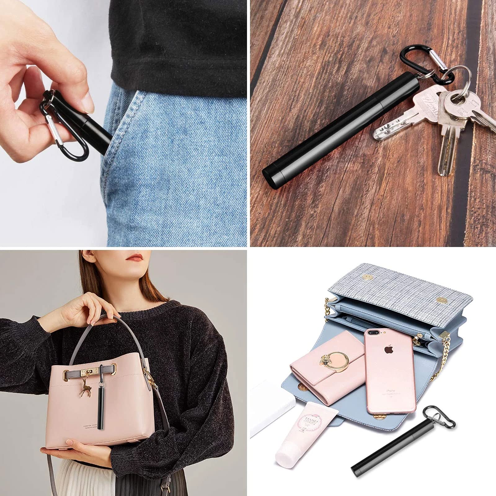 2 Pack Reusable Metal Straws with Brush & Case | Portable for Travel & Home