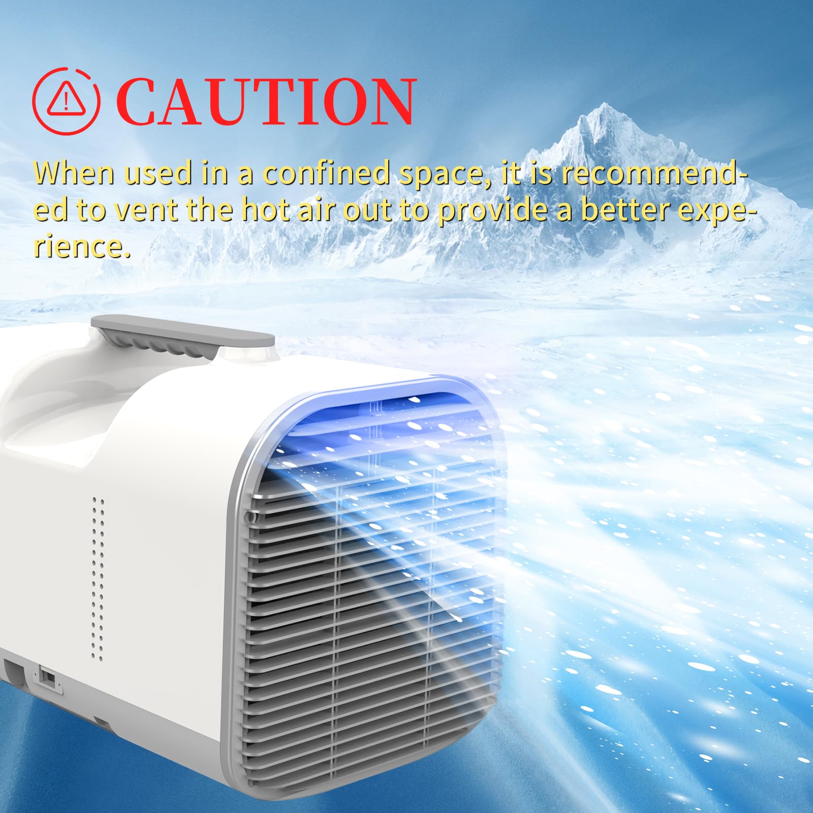 Portable Air Conditioner 5100BTU - Fast Cooling Mini AC Unit with Dehumidifier, 600W Low Power Consumption for Camping Tent, RV, Car, Truck & Van | Perfect for Outdoor Adventures, Fishing Trips & Summer Heat Relief