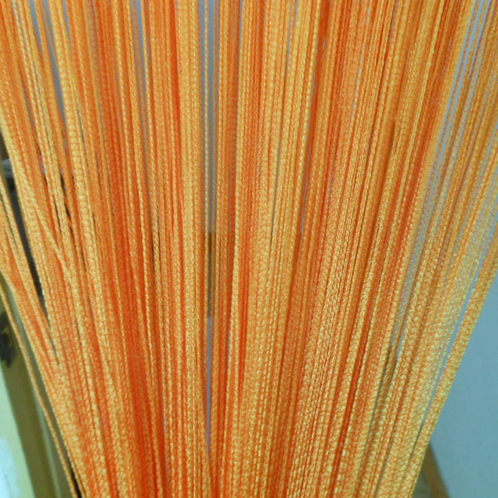 100cm x 200cm Orange Decorative String Fringe Door Curtain - Bohemian Room Divider & Window Screen Panel for Bedroom, Living Room, and Dorm Decor