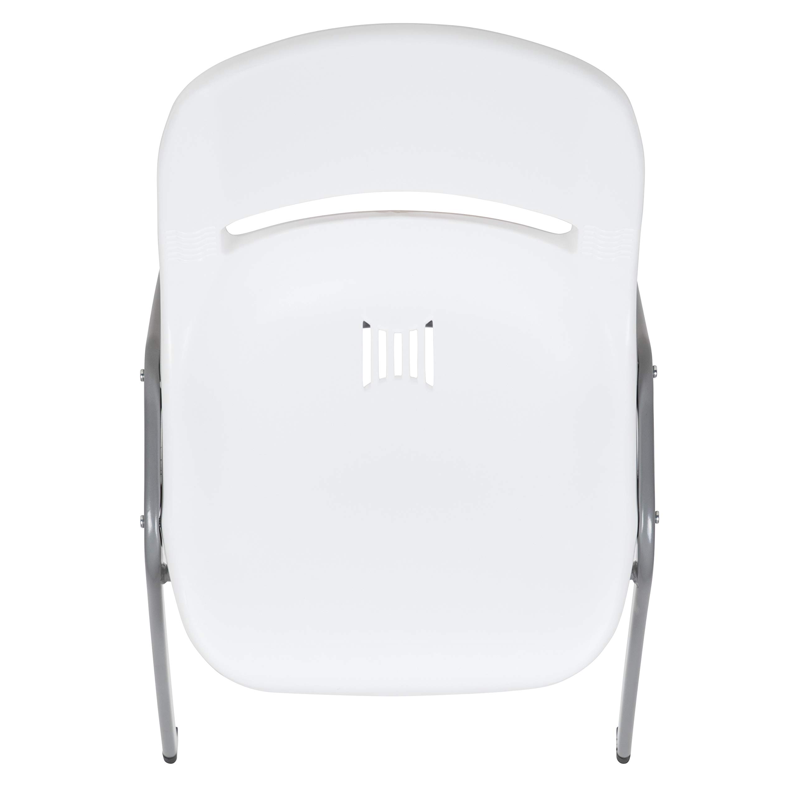 EMMA + OLIVER White Ergonomic Shell Student Stack Chair - Comfortable Classroom & Office Guest Chair for School, Conference Room, and Home Study Use