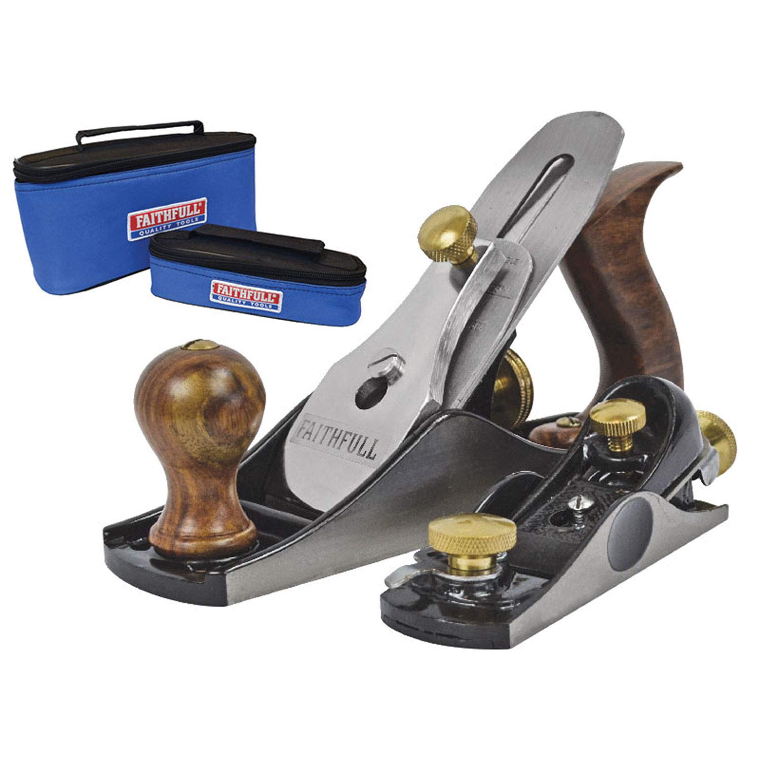 FAIPLANE4AVB No4 and No6012 Woodworking Hand Plane Set with Storage Bags - Perfect for Carpentry, DIY Projects, and Woodworking Enthusiasts