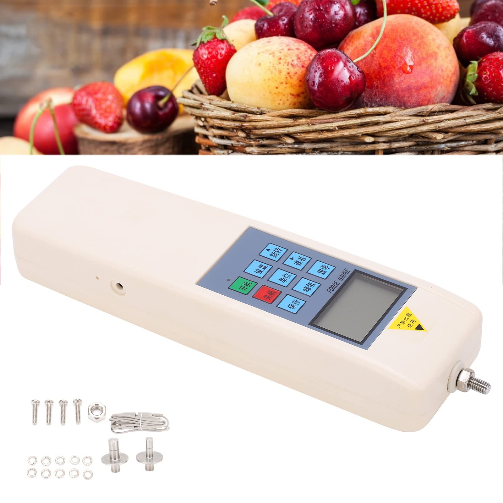 GY-4 Digital Fruit Hardness Tester Penetrometer - Portable LCD Display Sclerometer for Measuring Apple, Pear, Peach Firmness | Perfect for Farmers, Fruit Grading & Quality Control in Orchards