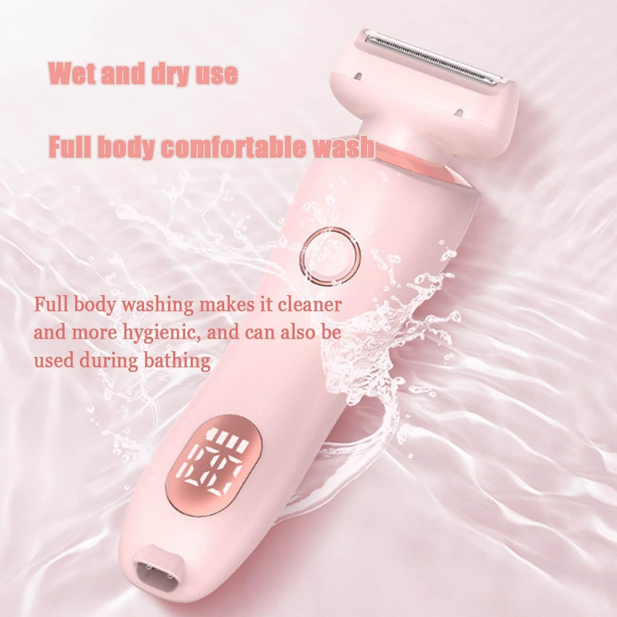 Beautibloom SilkShave™ 2-in-1 Electric Razor for Women - Bikini Trimmer & Body Shaver, Wet/Dry Use, Pink - Smooth Shaving for Legs, Underarms & Pubic Hair at Home or Travel