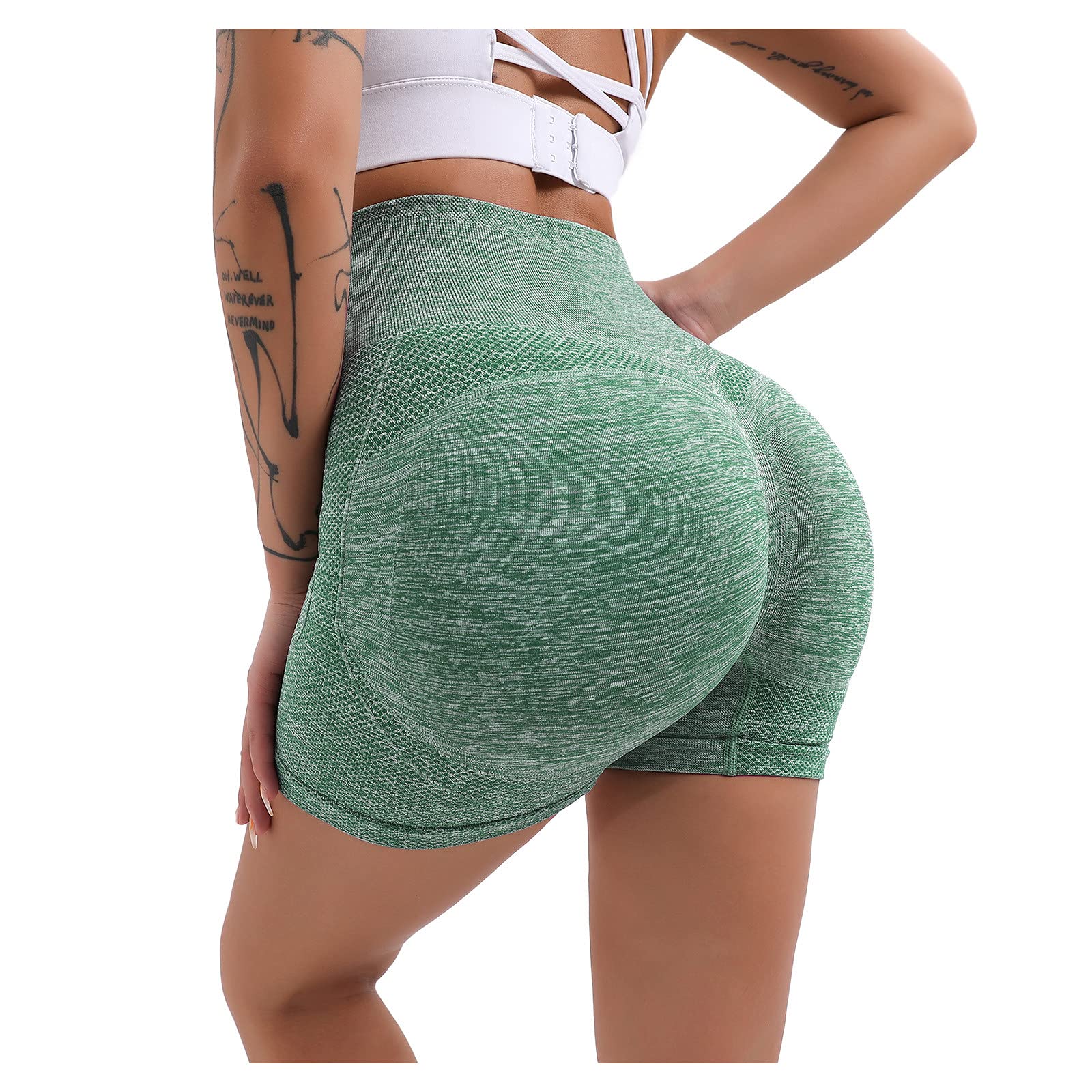 BBLULU High Waist Seamless Yoga Shorts for Women - Butt Lifting Workout Shorts with Tummy Control - Perfect for Gym, Running & Lounge Wear
