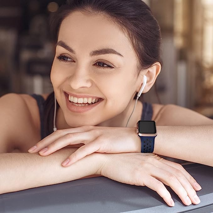 Lerobo Sport Band for Apple Watch Series 10/9/8/7/6/5/4/3/2/1 & Ultra (49mm/44mm/45mm/46mm) - Soft Silicone Replacement Strap for Men & Women - Perfect for Workouts, Running & Daily Wear