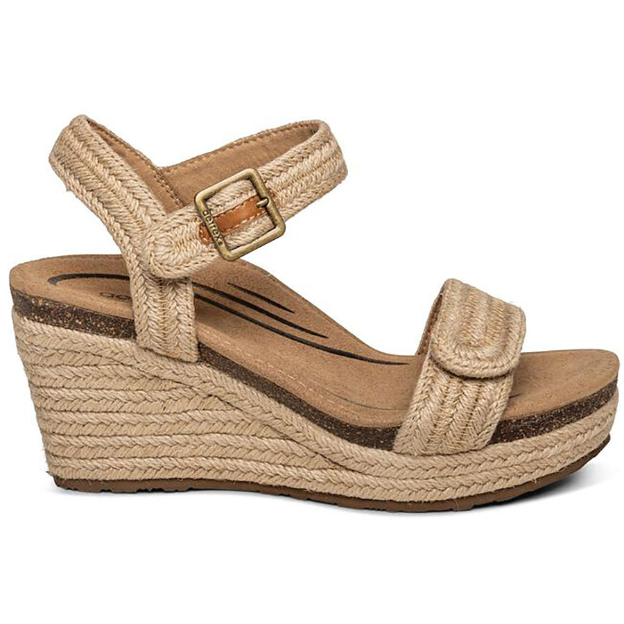 Aetrex Sydney Platform Sandal for Women - Comfortable Orthopedic Sandals with Arch Support - Perfect for Walking, Travel & Summer Outfits