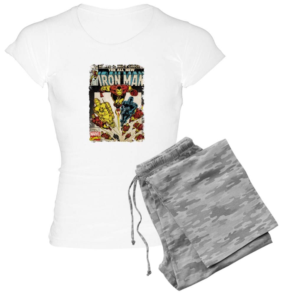 Iron Man Women's Lightweight Pajama Set - Superhero Sleepwear for Marvel Fans - Perfect for Lounge, Sleep & Movie Nights