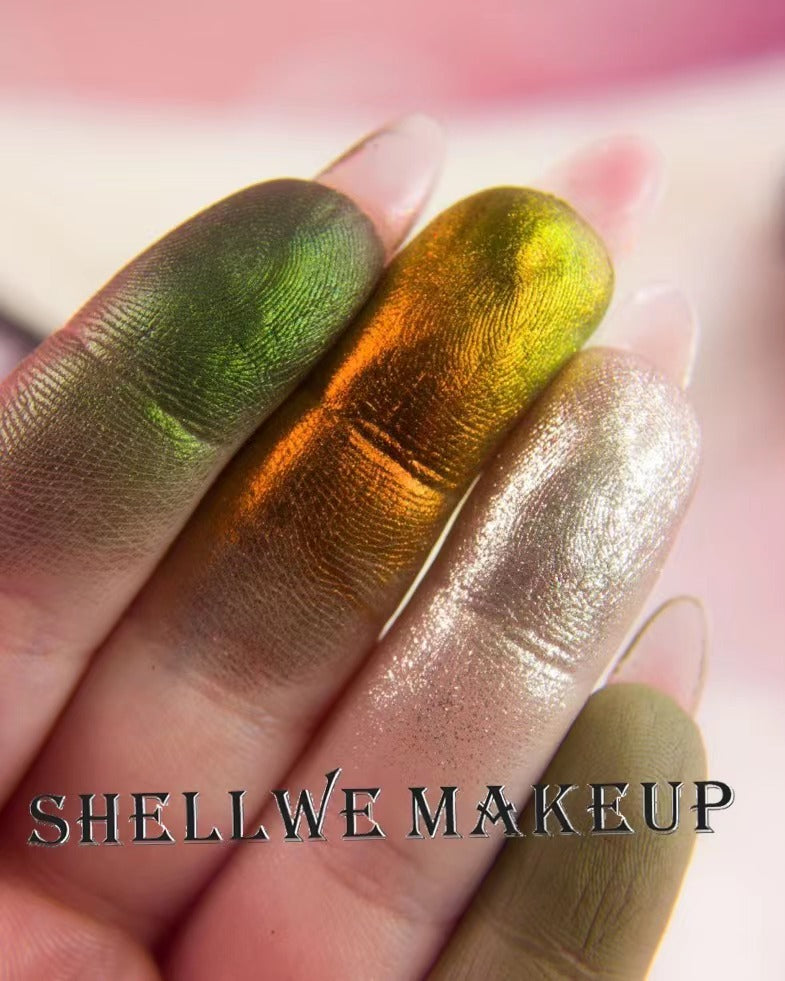 Shellwe Makeup Liana Matte Satin Shimmer Chameleon Green Eyeshadow Palette - 12 Highly Pigmented Colors for Day & Night Makeup Looks - Perfect for Parties, Weddings & Special Occasions