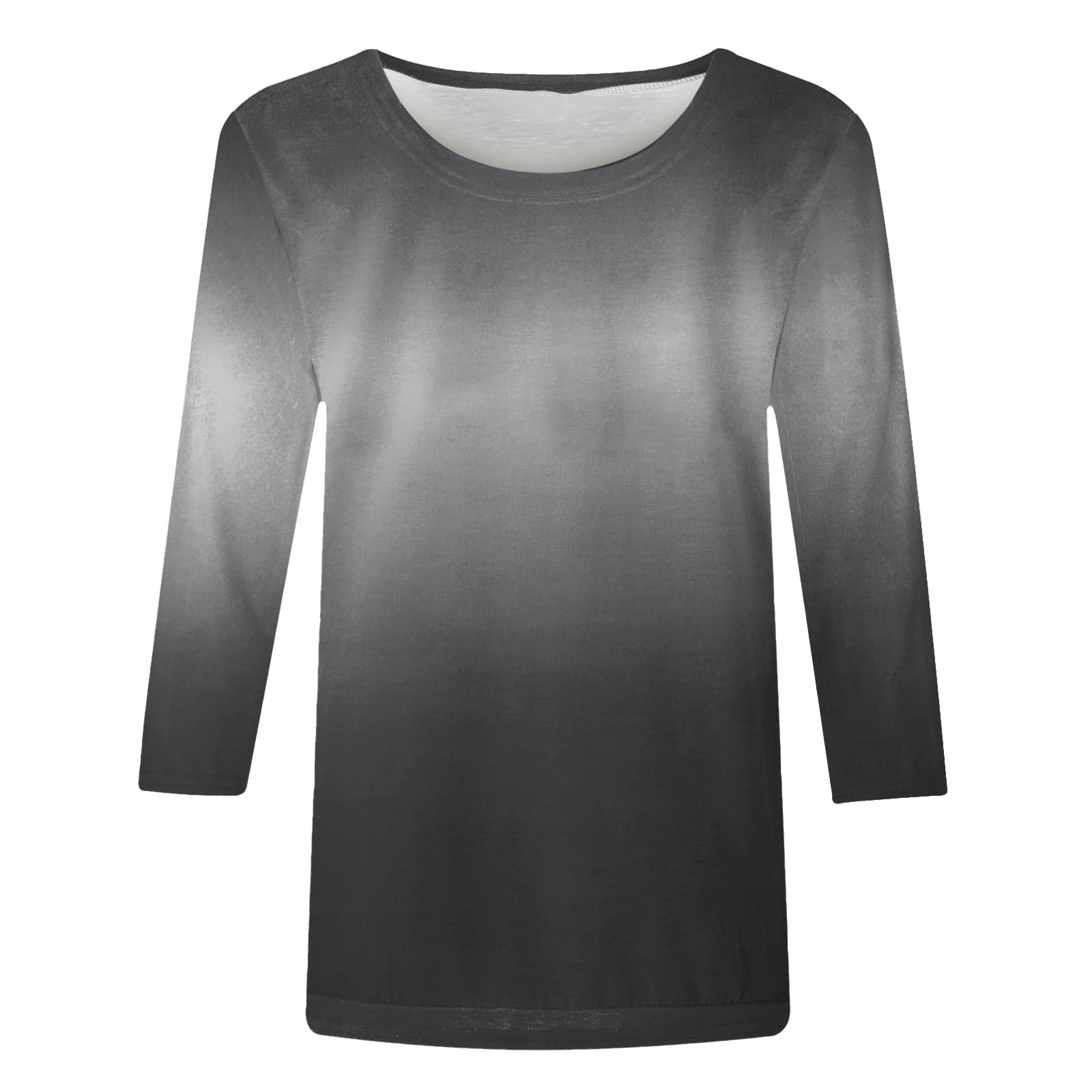 Women's Business Casual Tops - 3/4 Sleeve Round Neck Loose Blouses & Solid Color T-Shirts | Office Wear, Work Attire & Everyday Comfort