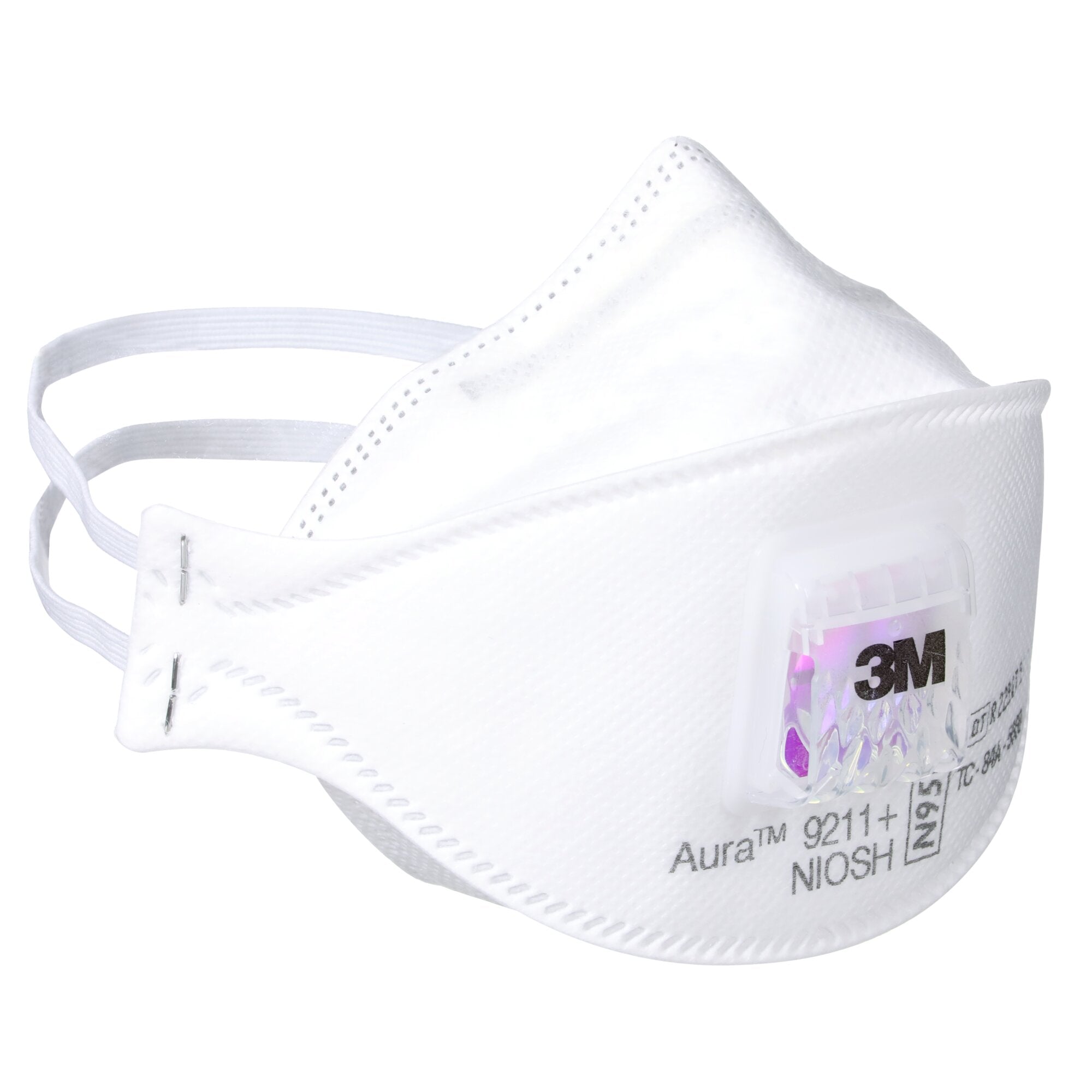 3M Aura Particulate Respirator 9211+ N95 Masks - 20 Pack, NIOSH Certified for Dust, Pollen & Airborne Particles Protection - Ideal for Construction, Woodworking & Allergy Season