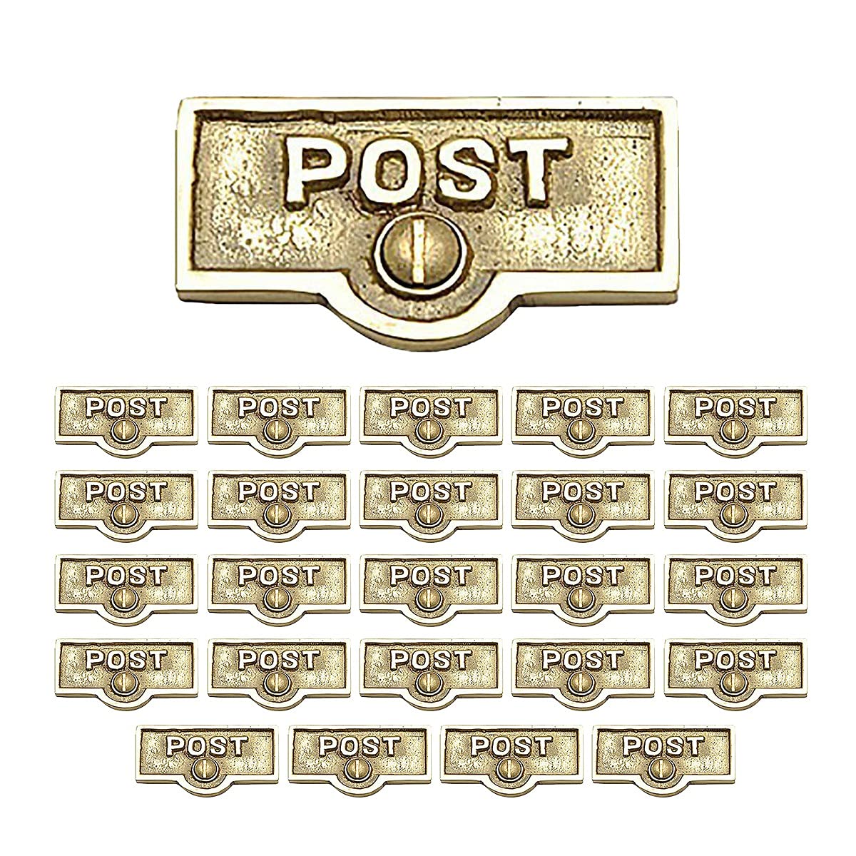 POST Switch Plate Tags - Pack of 25 Lacquered Name Sign Labels for Home & Office Renovation | Perfect for Mailroom, Classroom, and Door Identification