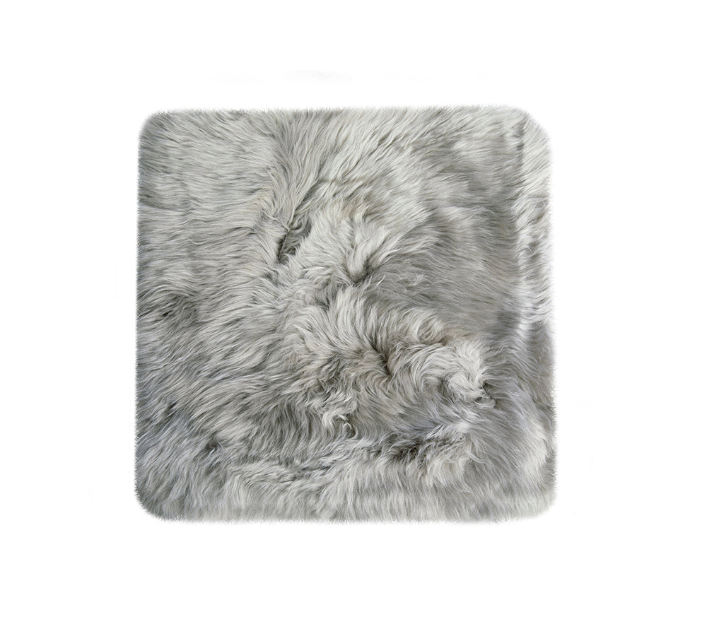 Premium Square Australian Sheepskin Wool Seat Pad 40x40cm - Soft & Comfortable Car Seat Cushion for Office Chair, Home, and Travel Use