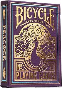 Peacock Themed Bicycle Playing Cards - Premium Quality Poker Cards for Magic Tricks, Cardistry & Game Nights - Elegant Peacock Design for Collectors & Card Enthusiasts