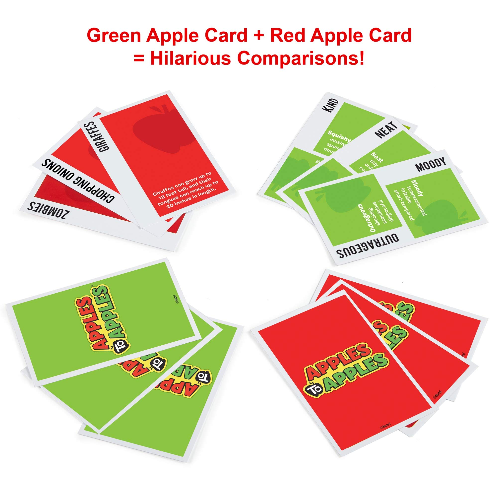 Mattel Games Apples To Apples Card Game - Family Fun for Kids & Adults with 1000 Hilarious Comparison Cards - Perfect for Parties, Game Nights & Family Gatherings