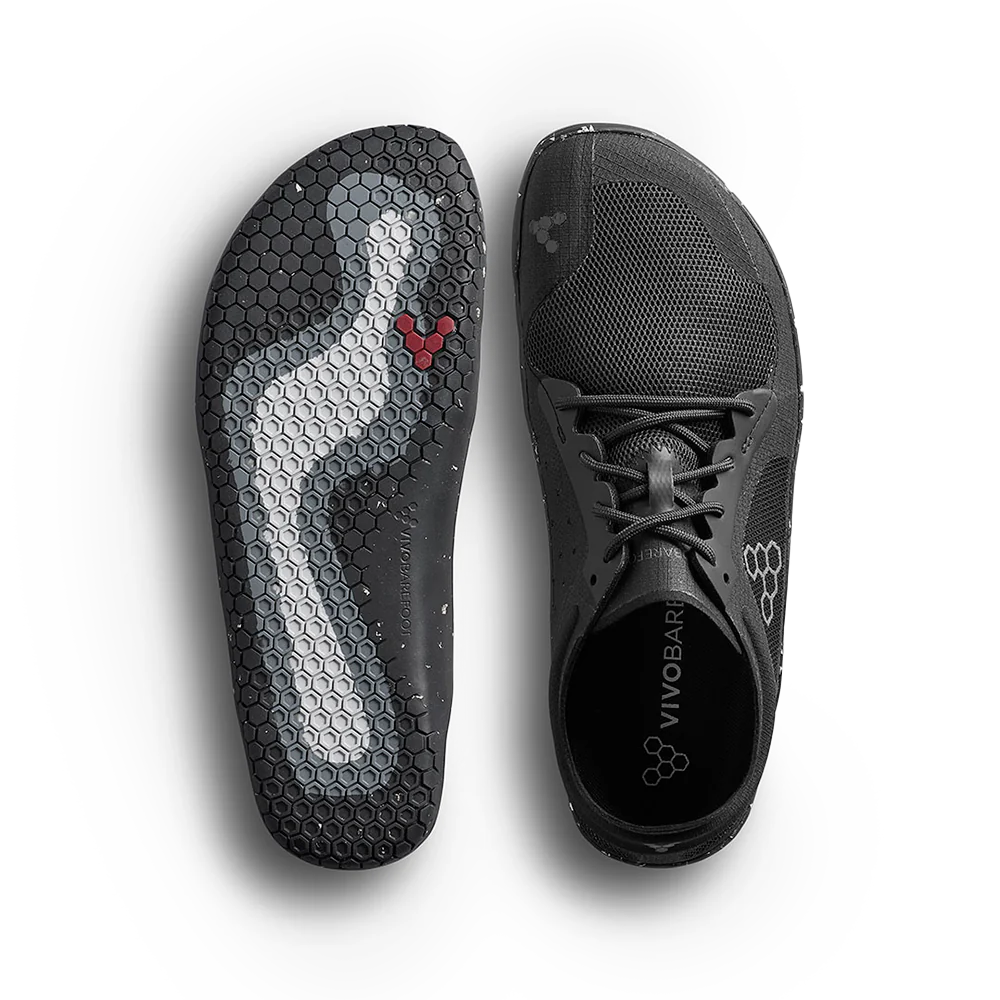 Vivobarefoot Primus Lite 3.5 Men's Barefoot Shoes - Obsidian Color | Lightweight Minimalist Running & Gym Training Shoes for Natural Movement