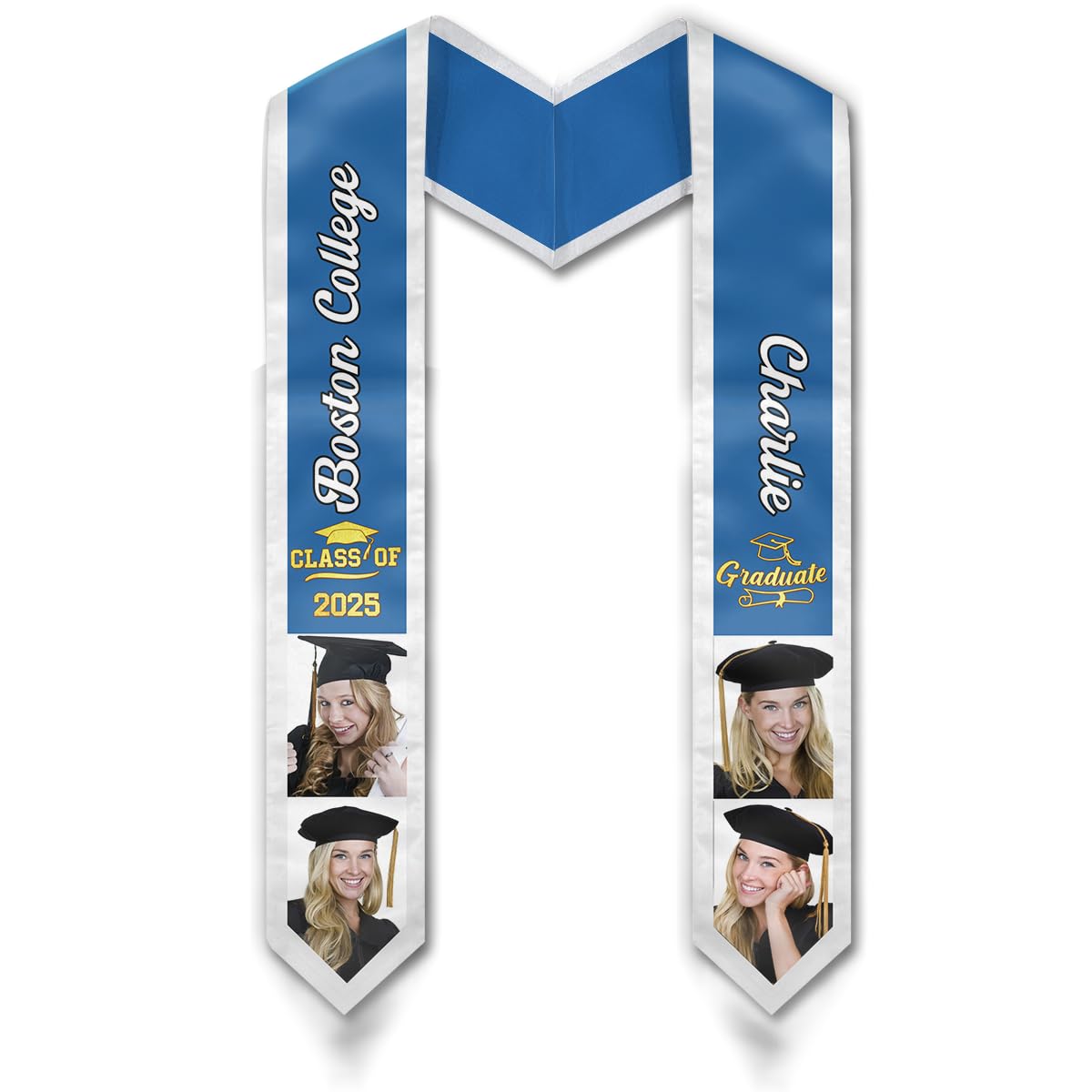 Custom Graduation Stole Class of 2025 - Personalized Graduation Sash for High School & College Ceremonies - Perfect Graduation Gift for Students & Teachers - Commencement, Graduation Party & Photo Props