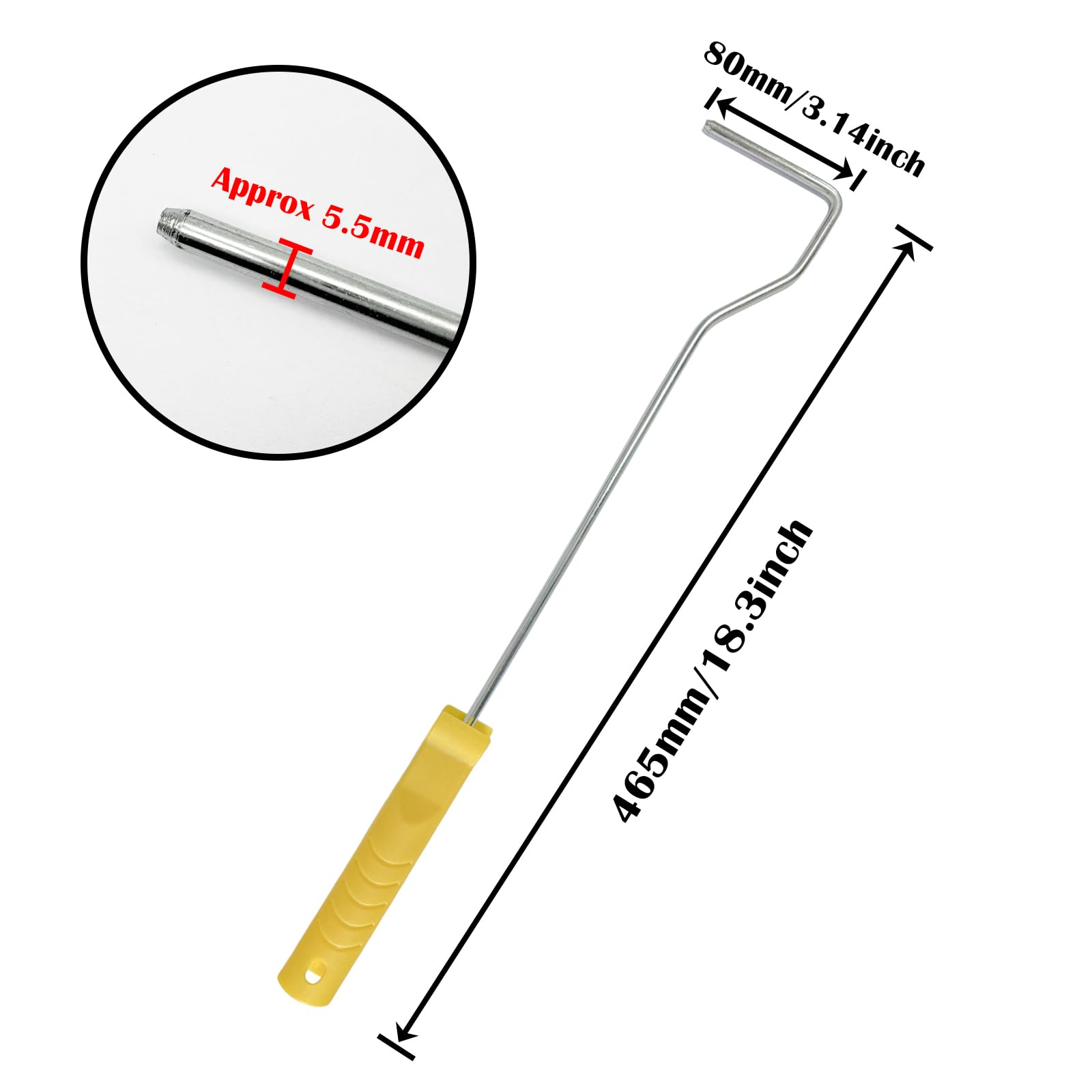 2PCS Paint Roller Holders - 4 Inch Paint Roller Frame (4x18) for Wall Painting, Ceiling & DIY Home Improvement Projects