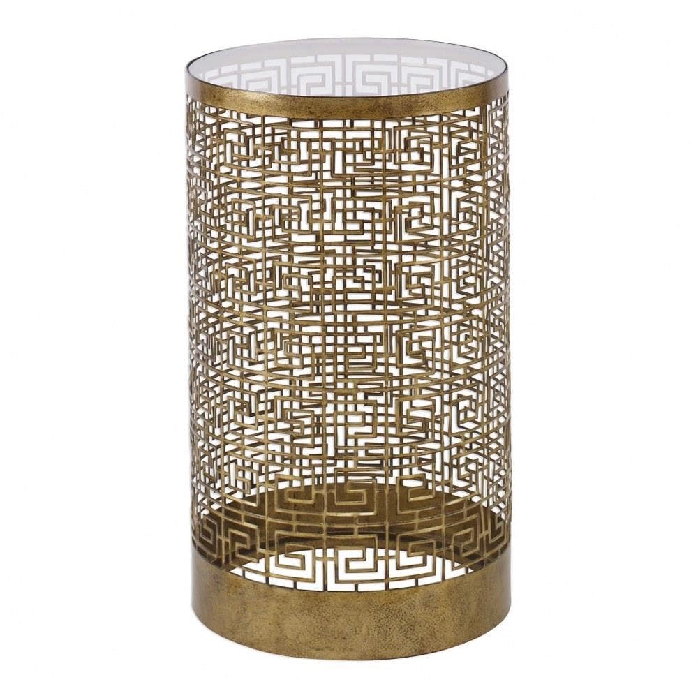 24 Inch Accent Table - Modern Side Table for Living Room, Bedroom & Office - Small Round End Table with Sturdy Metal Base - Perfect for Coffee, Books & Decor