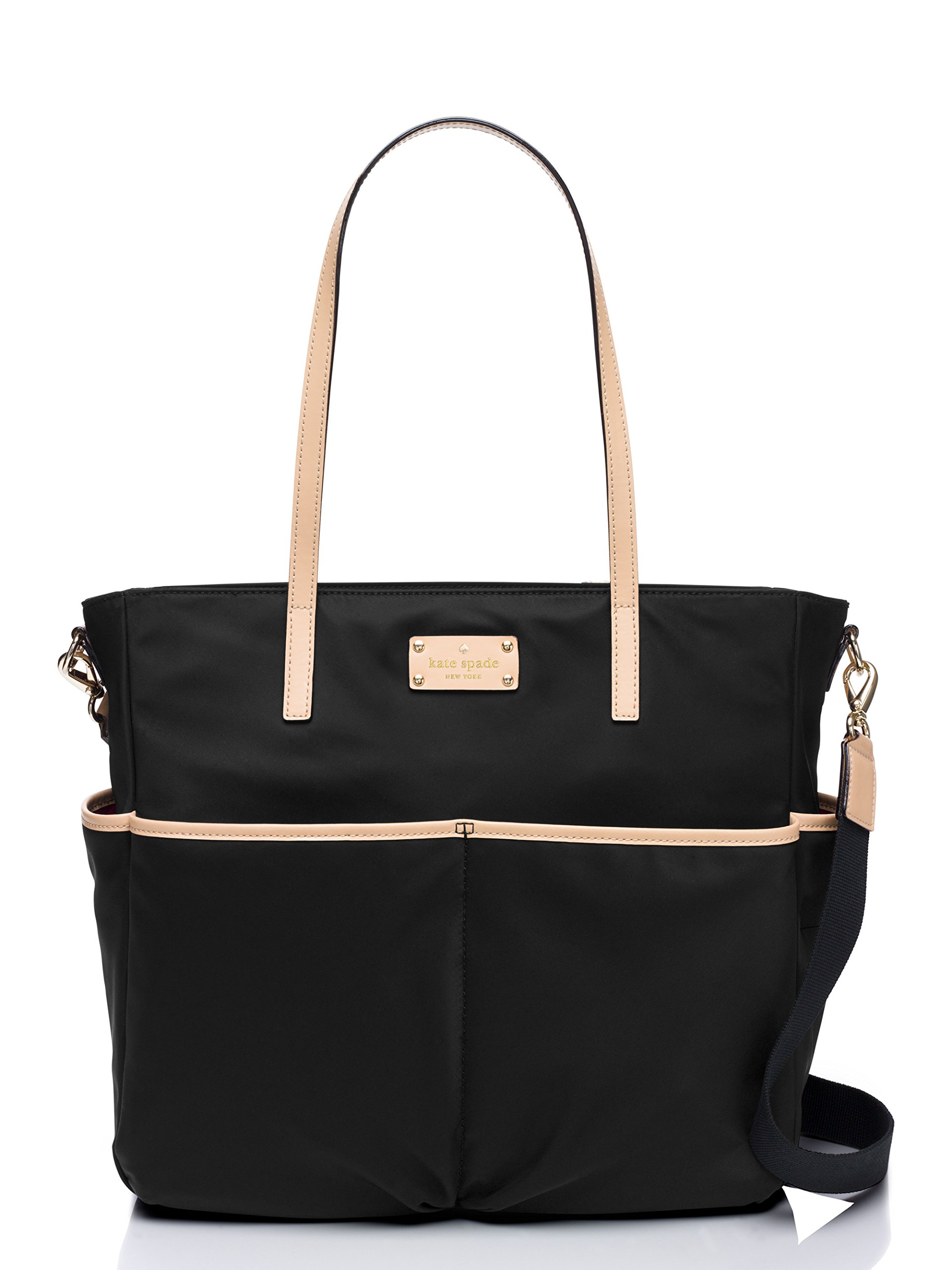Kate Spade Honey Baby Bag - Stylish Black Nylon Diaper Bag for Moms | Perfect for Park Outings, Travel & Everyday Use