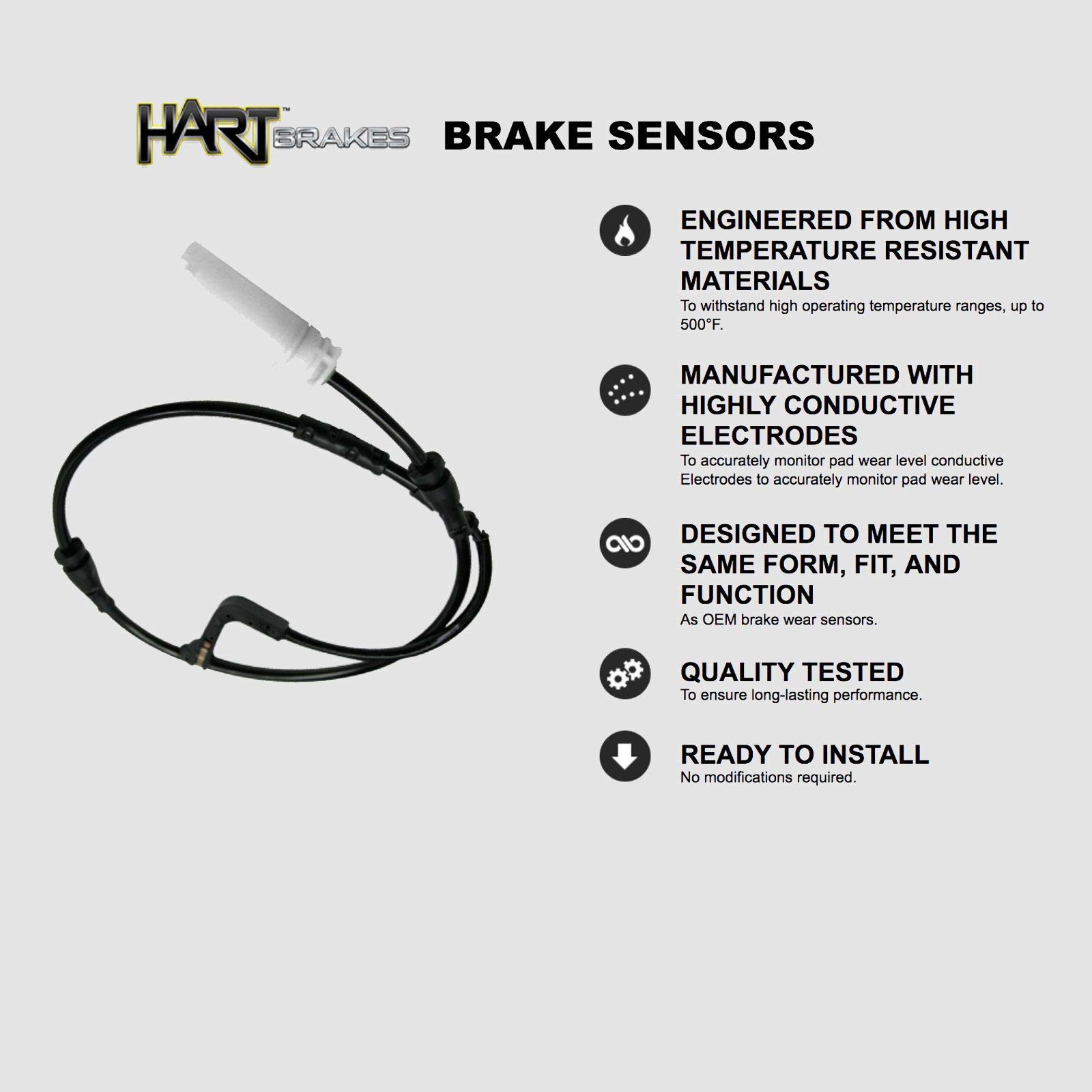 Hart Ceramic Rear Brake Pads and Rotors Kit for 1995-2000 Lexus LS400 - High Performance Braking System for Smooth Stops & Extended Durability | Perfect for City Driving, Highway Commuting & Daily Use