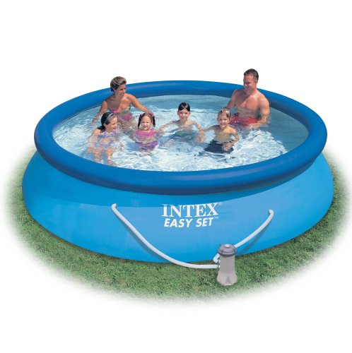 Intex Easy Set 12-Foot by 30-Inch Round Above Ground Swimming Pool Set for Backyard, Family Fun & Summer Relaxation