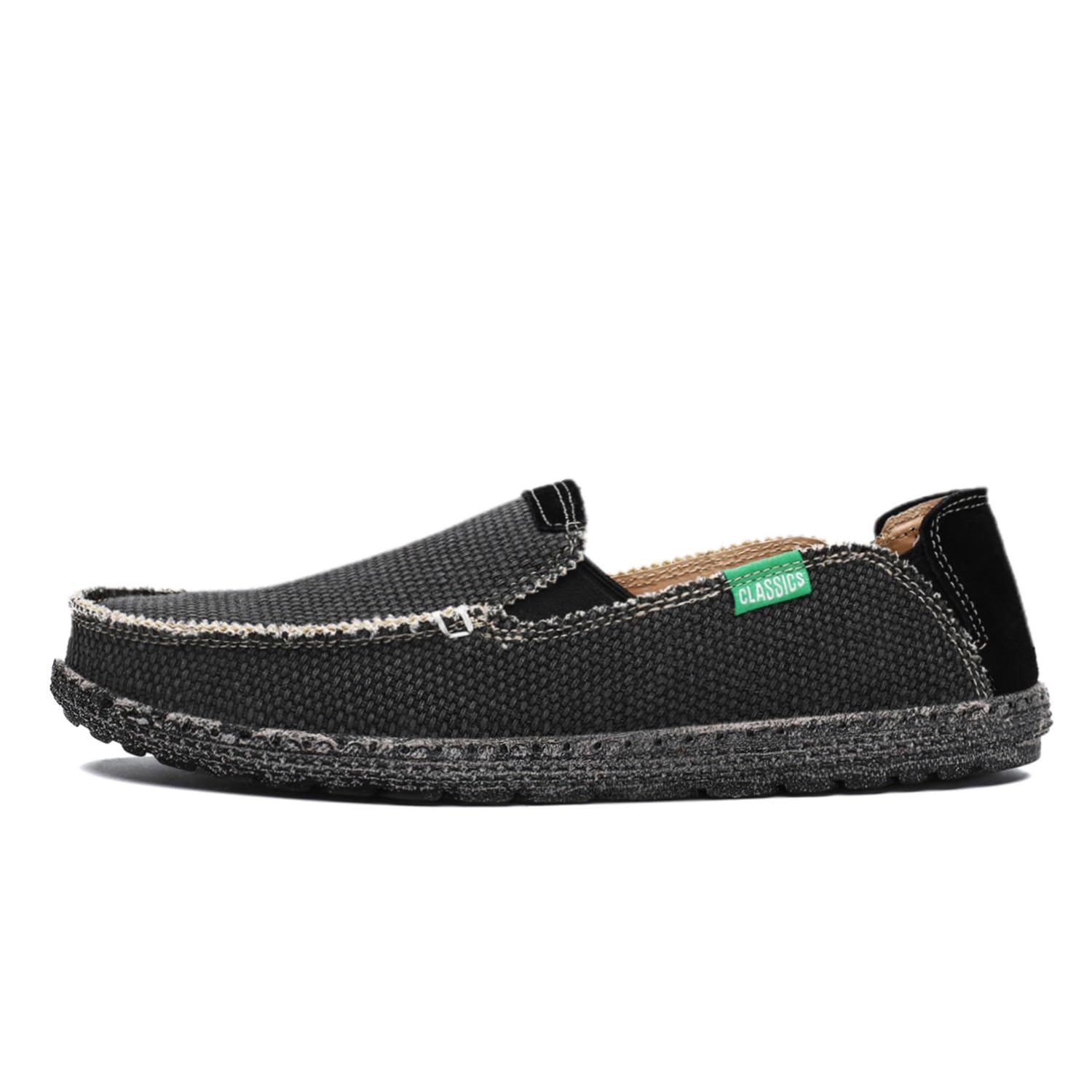 JAMONWU Men's Slip-On Canvas Loafers - Breathable Comfortable Casual Boat Shoes for Men - Perfect for Summer, Beach, Travel & Everyday Wear