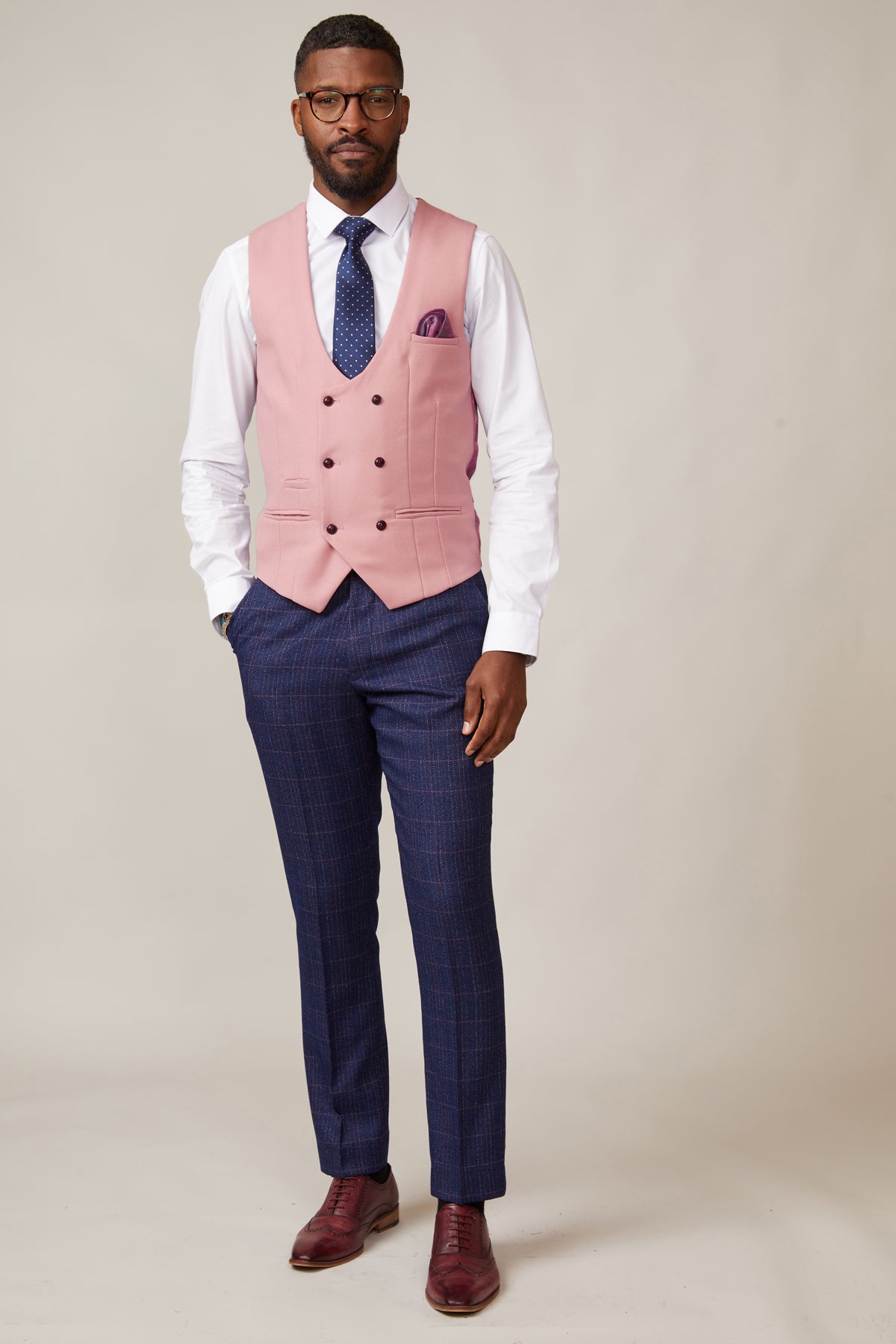 Elegant Pink Double Breasted Waistcoat for Women - Formal & Business Attire - Perfect for Weddings, Office Wear and Special Occasions