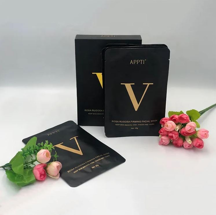 Opulent Mirage APPTI Rose Collagen Lifting Face Mask - Anti-Aging, Double Chin Reducer & V-Line Shaping for Skin Whitening & Firming | Perfect for Daily Skincare & Special Occasion Prep