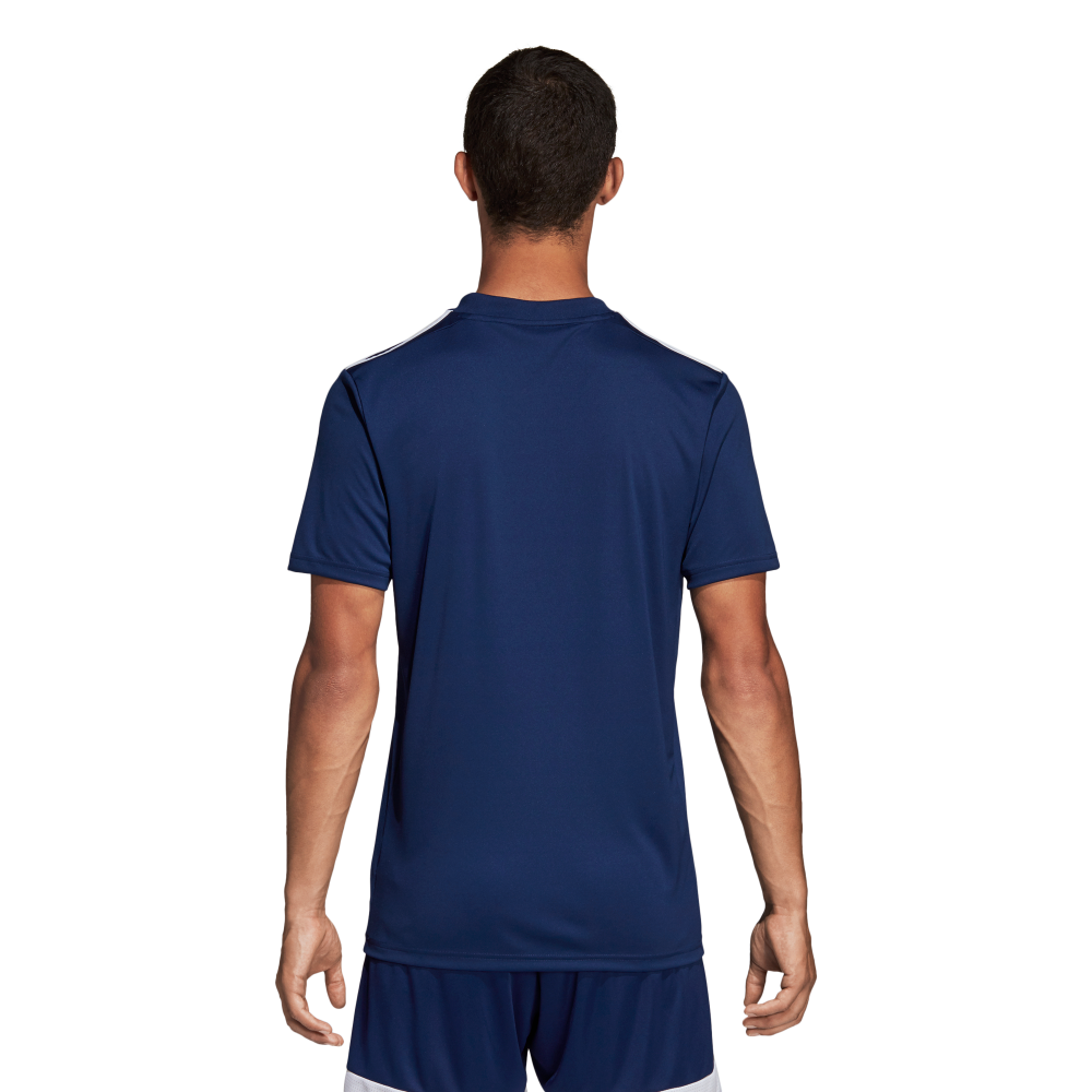 Adidas Adult Striped 19 Jersey - Dark Blue & White Soccer Shirt for Men | Comfortable Sports Jersey for Training & Match Play