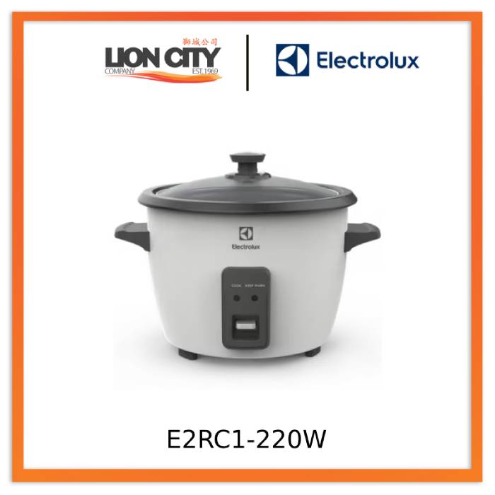 Electrolux E2RC1 220W 1.3L Compact Rice Cooker - Perfect for Small Kitchens, Dorms & Office Use - Fast Cooking & Easy Clean
