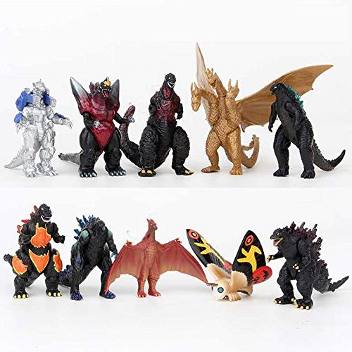 Dinosaur Action Figures Set of 10 - Movable Joint Dinosaur Toys for Kids, Mini Dinosaur Playset with Cake Decorations - Perfect for Birthday Parties, Educational Play & Collectible Displays