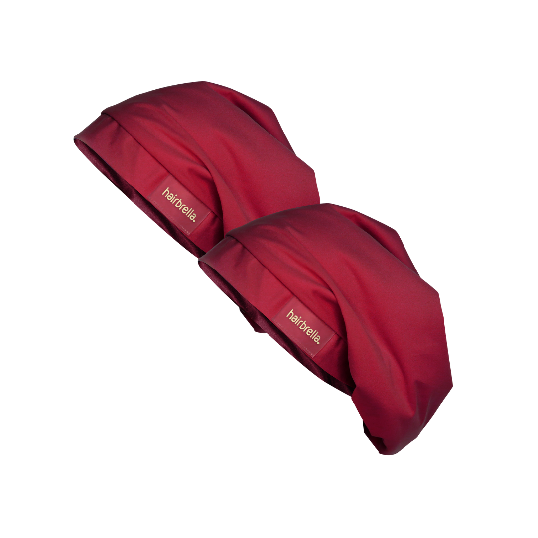 Hairbrella Lite Satin Lined Rain Hat for Women - Waterproof Umbrella Hat Bundle of 2 - Perfect for Walking, Running, Hiking & Outdoor Activities in Rainy Weather