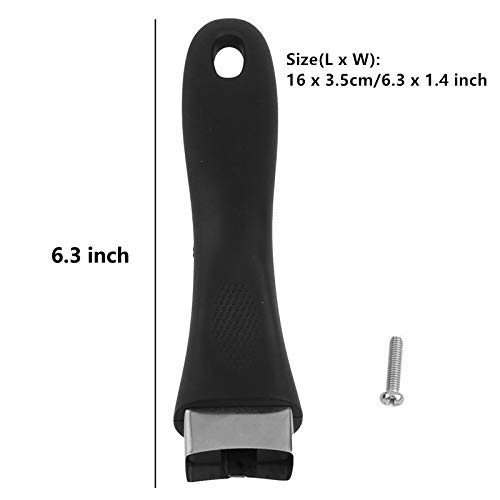 Heat-Resistant Silicone Pot Handle Holder - Non-Slip Grip Sleeves for Cast Iron Skillets, Metal Frying Pans & Aluminum Cookware (Black, One Size) - Perfect for Safe Cooking, Grilling & Kitchen Use