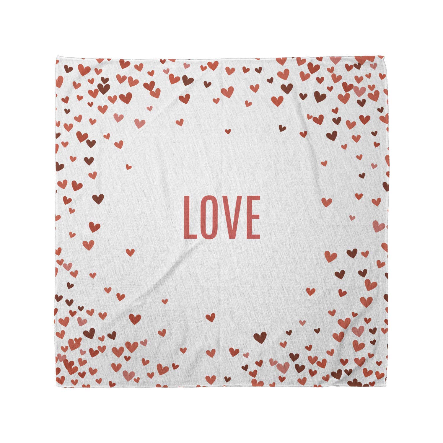 Ambesonne Love Bandana - Romantic Heart Illustration Unisex Head & Neck Scarf for Men & Women - Perfect for Valentine's Day, Couple Outfits & Music Festivals