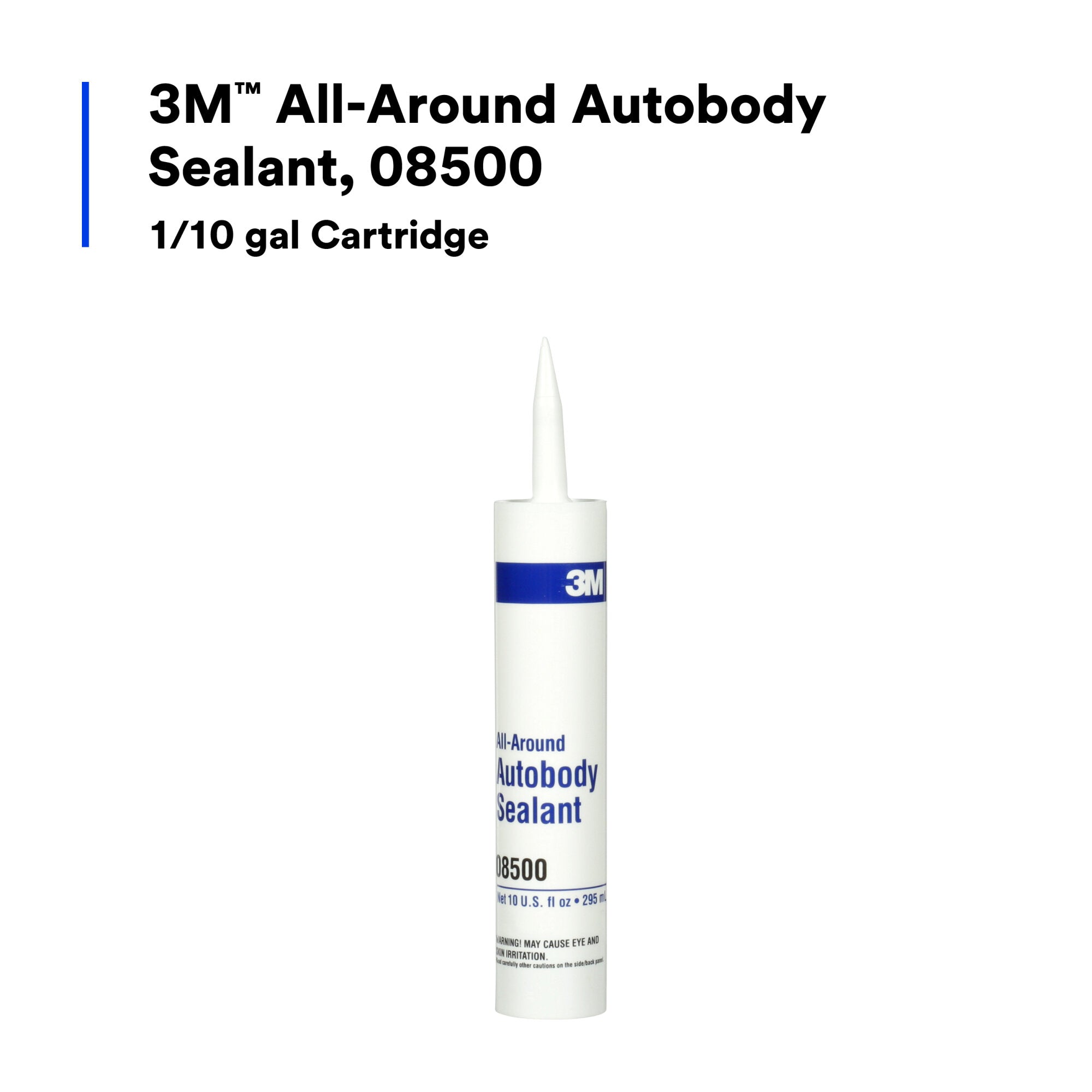 3M All Around Autobody Sealant 08500 - 1/10 Gallon Cartridge for Car Body Repair, Leak Sealing & Rust Protection - Perfect for DIY Auto Body Work & Professional Automotive Repairs