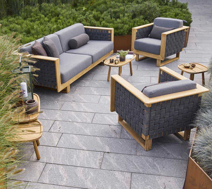 Premium Teak Frame Outdoor Lounge Chair - Waterproof & Durable Patio Furniture for Poolside, Garden, and Backyard Relaxation