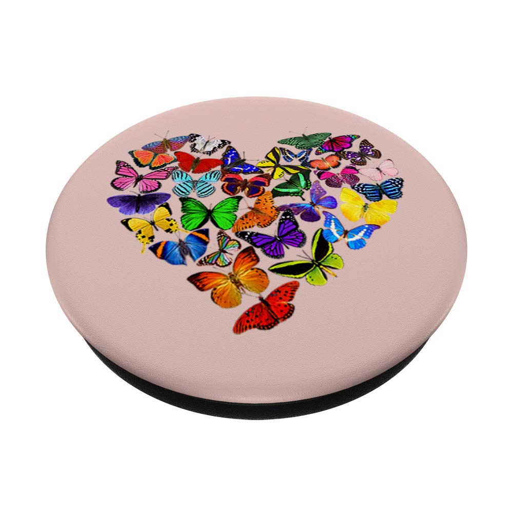 Butterfly Rose PopSockets Swappable PopGrip - Heart Full of Love Design for Phone, Tablet & Grip Stand | Perfect for Valentine's Day Gifts & Everyday Use