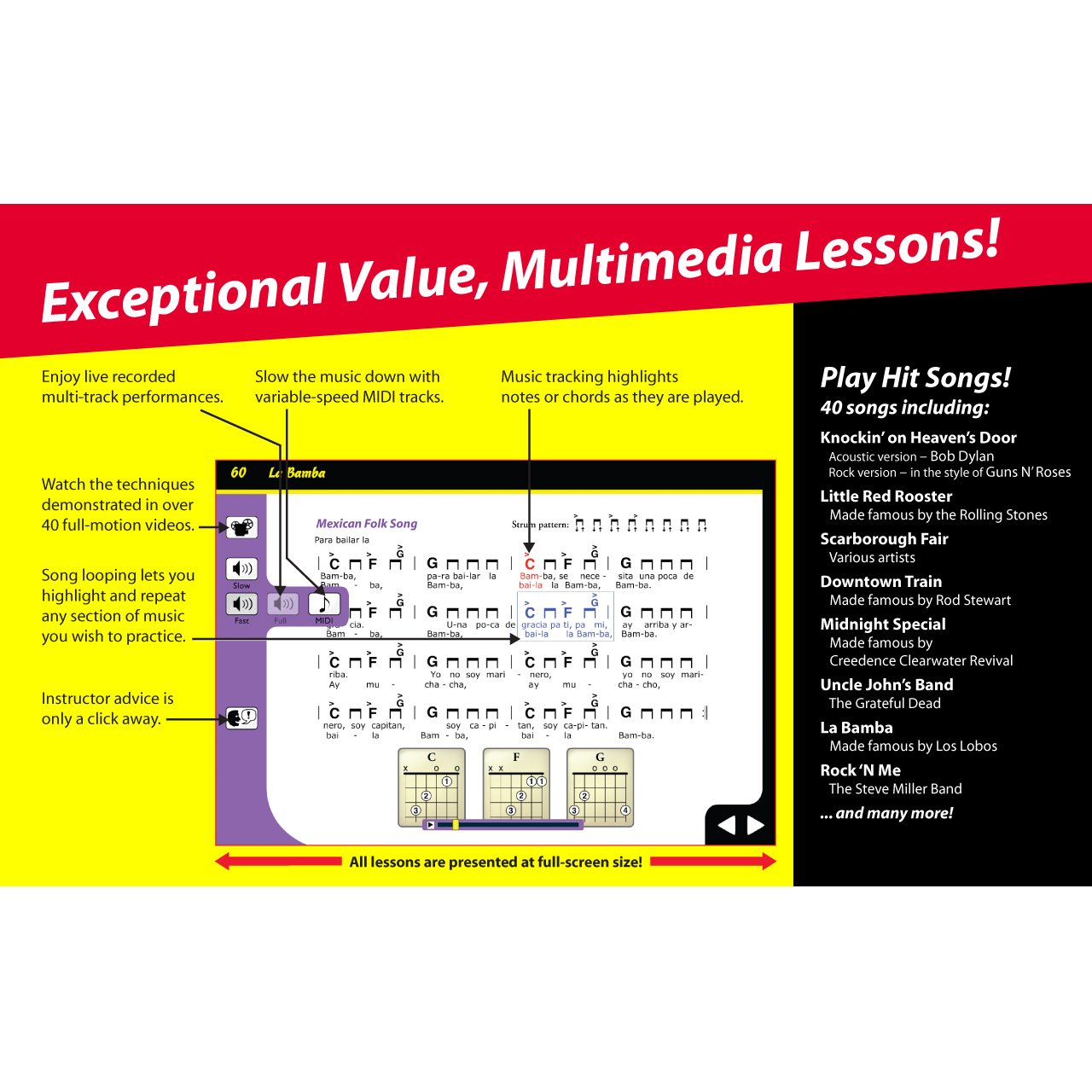 eMedia Guitar For Dummies - Interactive Guitar Lessons for Beginners | Learn to Play Acoustic & Electric Guitar at Home