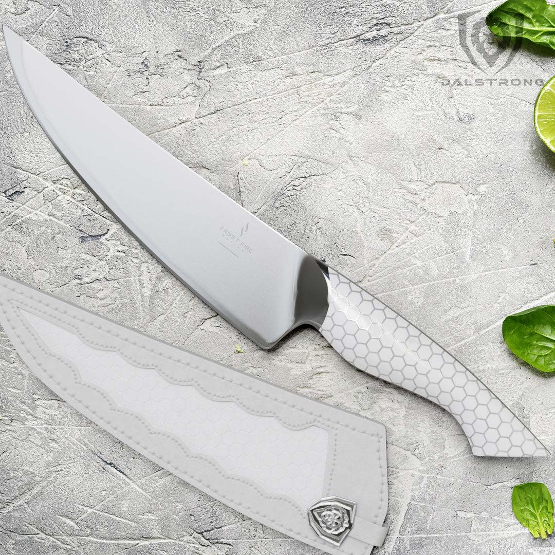 Dalstrong Frost Fire Series 8-Inch Chef's Knife - NSF Certified Professional Kitchen Knife for Precision Cutting, Slicing & Dicing - Perfect for Home Cooks & Professional Chefs
