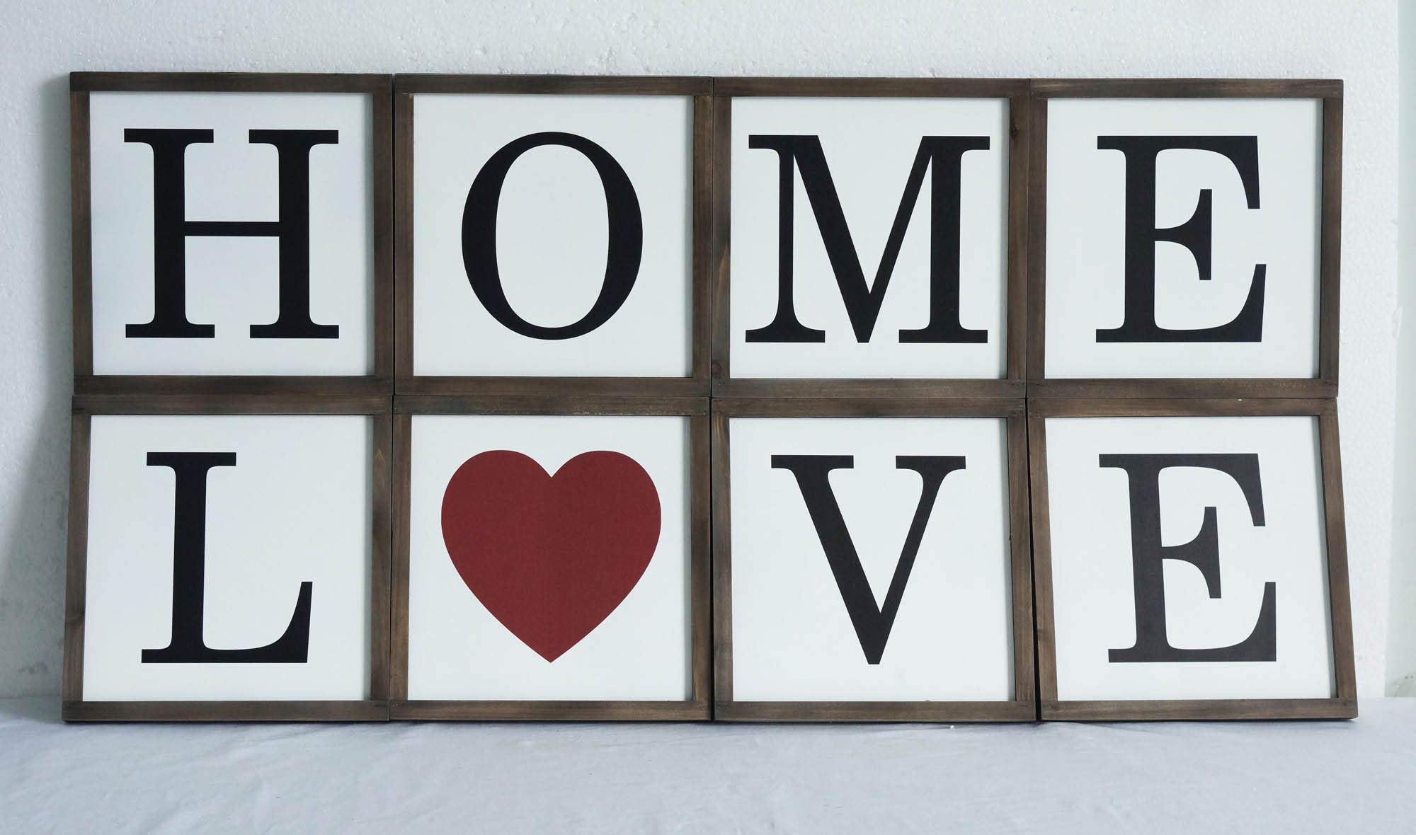 Reversible Love Sign Wall Decor - Elegant Home Decoration for Living Room, Bedroom & Wedding Decor