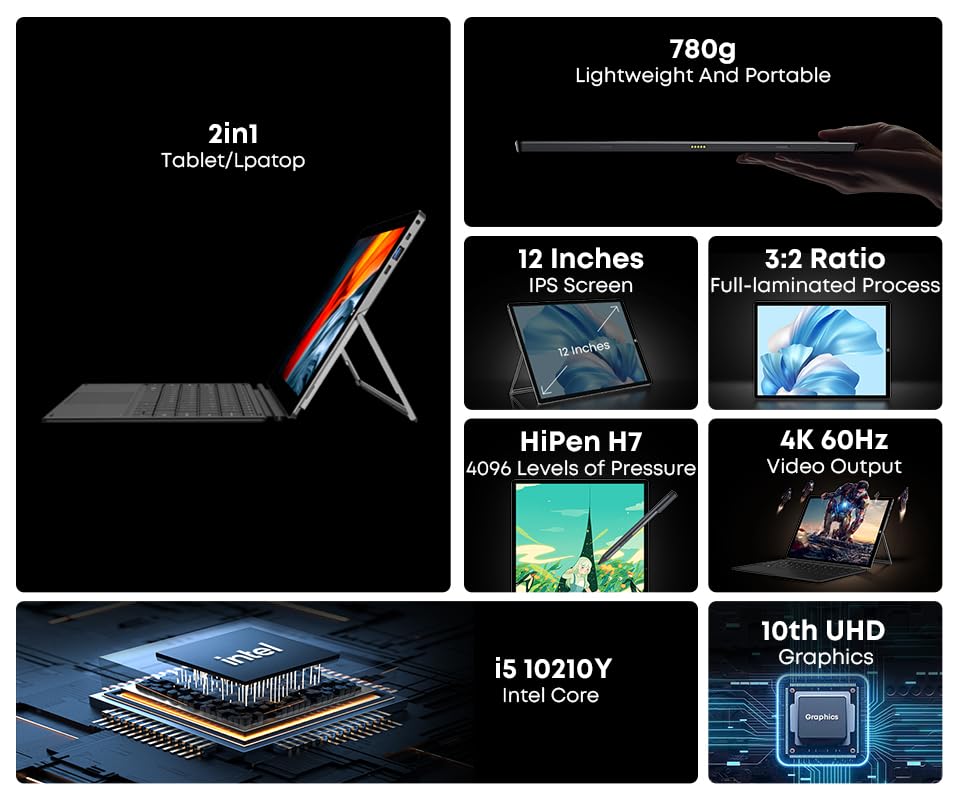 SHODHI 2023 Ubook X 2-in-1 Laptop Tablet - 12