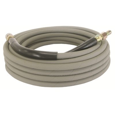 BE Pressure 4000 PSI 50-Foot Non-Marking Rubber Pressure Washer Hose - Heavy Duty Cleaning for Driveways, Decks & Outdoor Surfaces