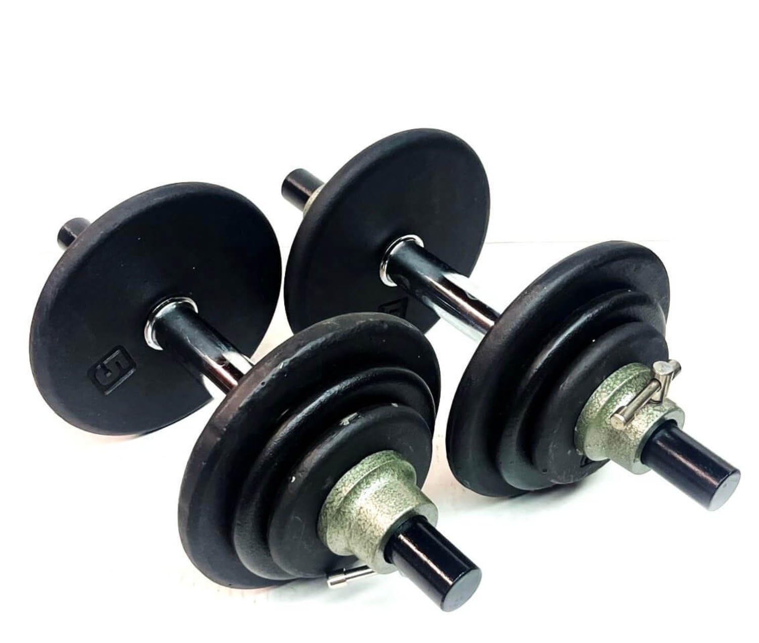 IVANKO Cast-Iron Dumbbell Set (Maximo 45) - Adjustable Weight Dumbbells for Home Gym, Strength Training & Fitness Workouts - Perfect for Weightlifting, CrossFit & Muscle Building
