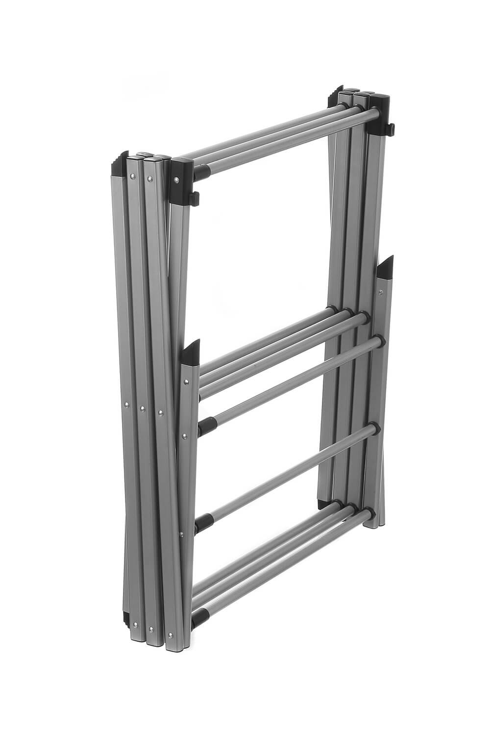 Expandable Concertina Clothes Drying Rack - Foldable Laundry Drying Stand for Indoor & Outdoor Use - Space Saving Grey Clothes Airer for Apartments, Camping & Travel