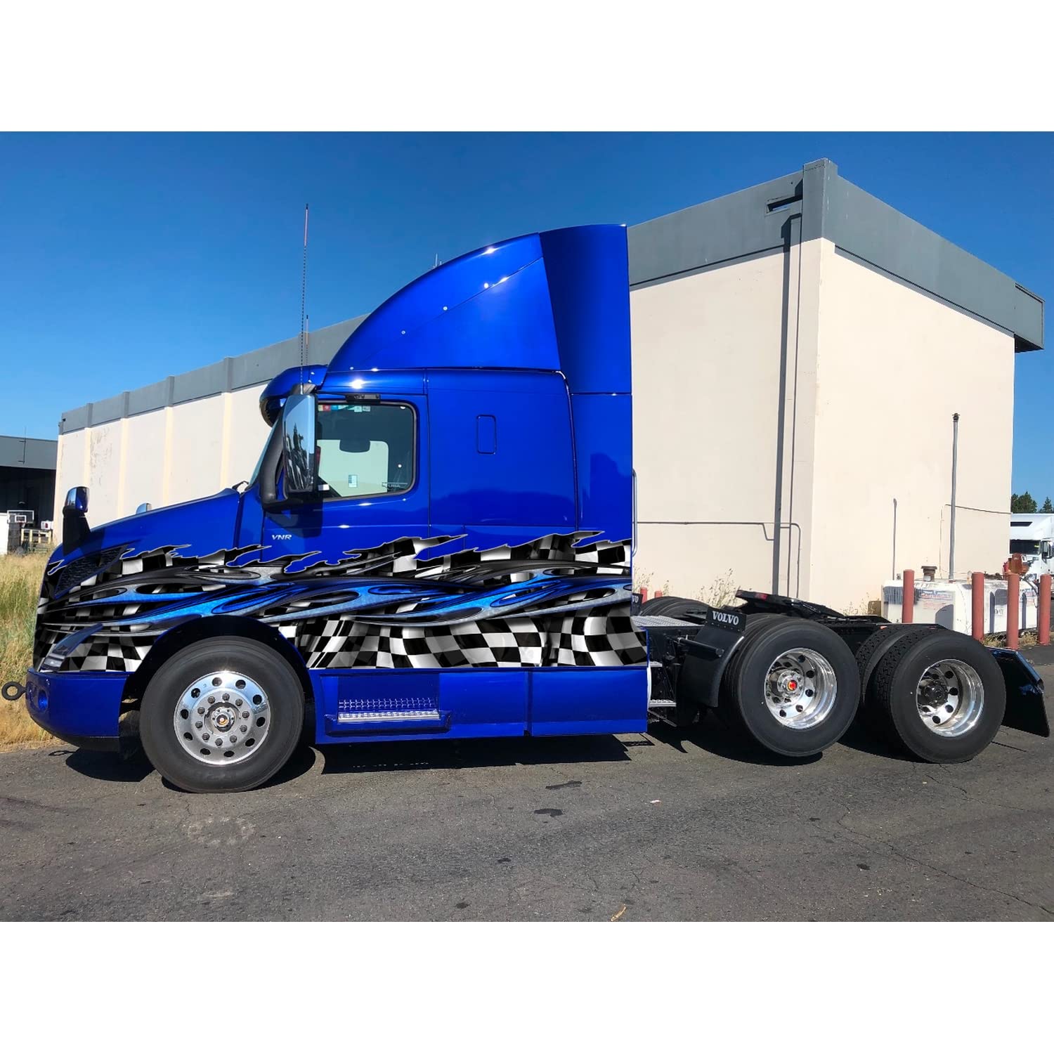 Blue Tribal Flag Vinyl Wrap for Trucks, RVs, Boats & Trailers - 20x70 Checkered Racing Stripes Decal - Perfect for Custom Vehicle Graphics, Racing Stickers & Trailer Wrapping