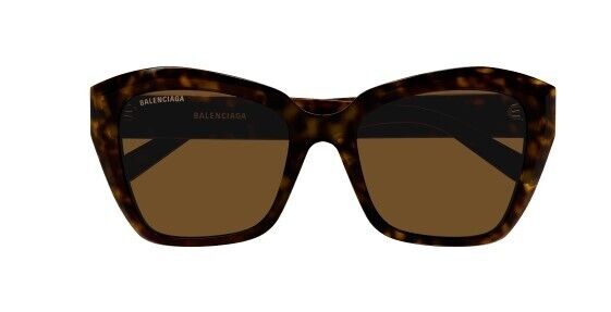 Balenciaga BB0273SA 002 Havana Brown Soft Square Women's Sunglasses - Stylish UV Protection for Outdoor Activities & Beach Vacations