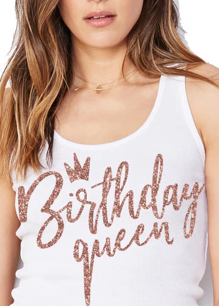 Rg Glam Birthday Queen (White Tank)