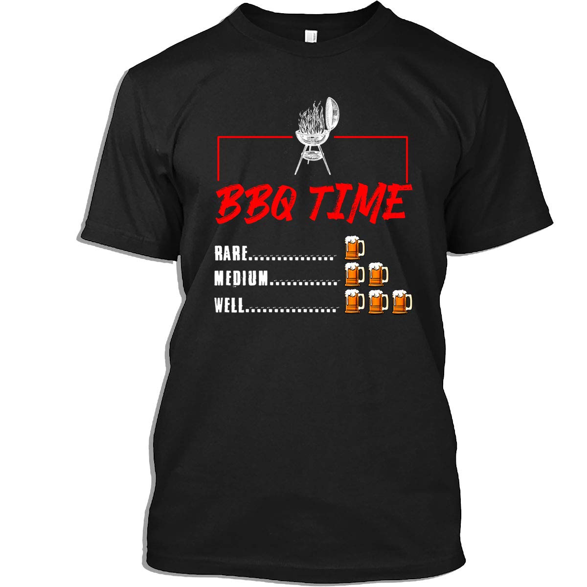 Chef Tshirt BBQ Meat Cooking Timer Beer Grill Gift T-Shirt for Men & Women - Perfect for BBQ Parties, Cooking Enthusiasts & Grill Masters